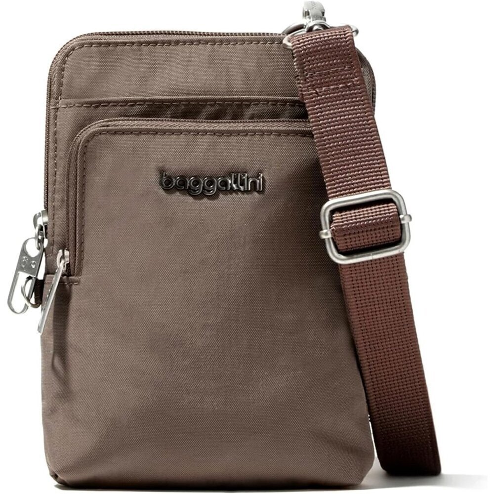 Baggallini Womens Securtex Anti-Theft Activity Crossbody Bag Cross Body Woodrose